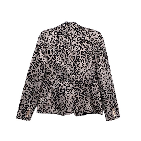 NWT RACHEL PARCELL Leopard Jacquard Blazer Sz S - Picture 3 of 9